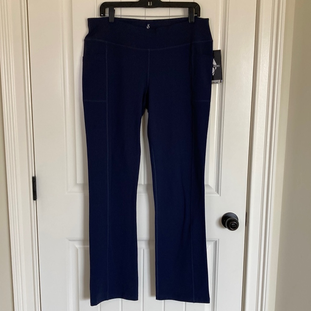 Skechers Women's Navy Blue Track Pants with Side Pockets